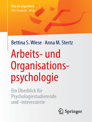 cover image of Arbeits- und Organisationspsychologie